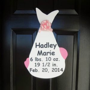 Door Hanger Bundle, Birth Announcement Stork front yard Sign Rental in Shenandoah Valley, VA